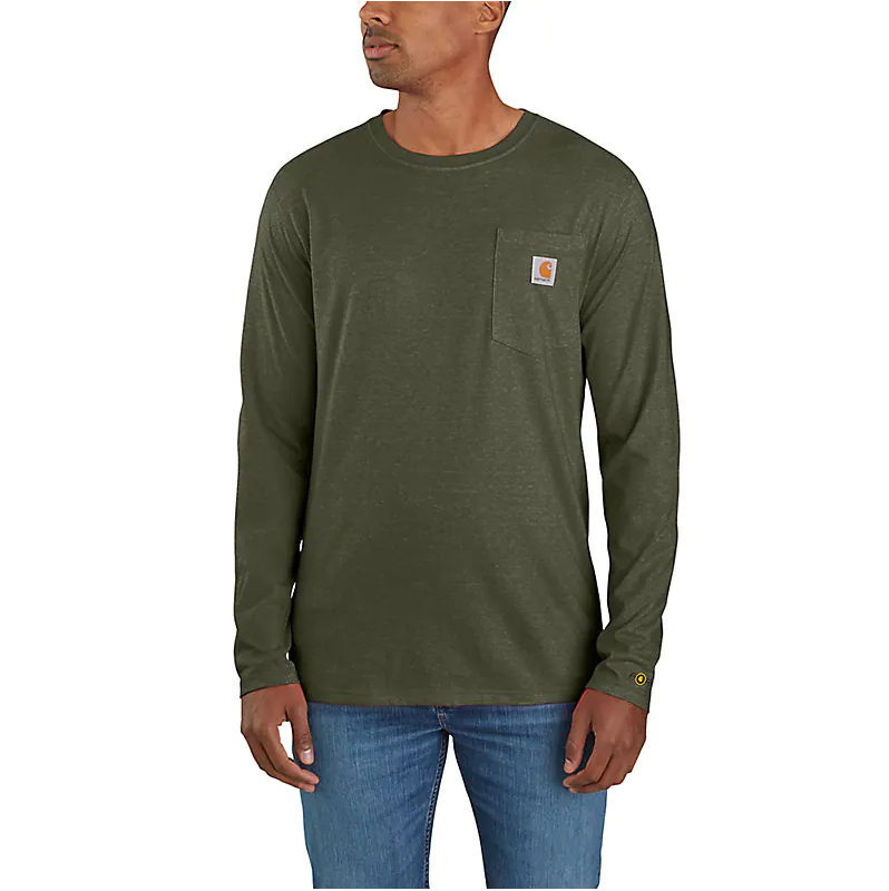 NEW CARHARTT FORCE® RELAXED FIT MIDWEIGHT LONG-SLEEVE POCKET T-SHIRT 106656