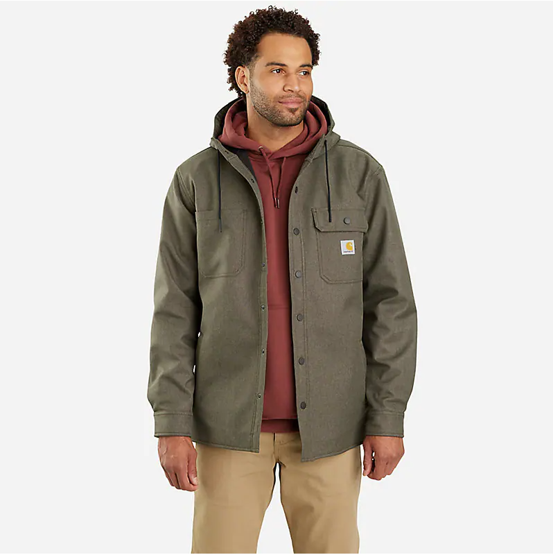 RAIN DEFENDER® RELAXED FIT HEAVYWEIGHT HOODED SHIRT JAC 105022