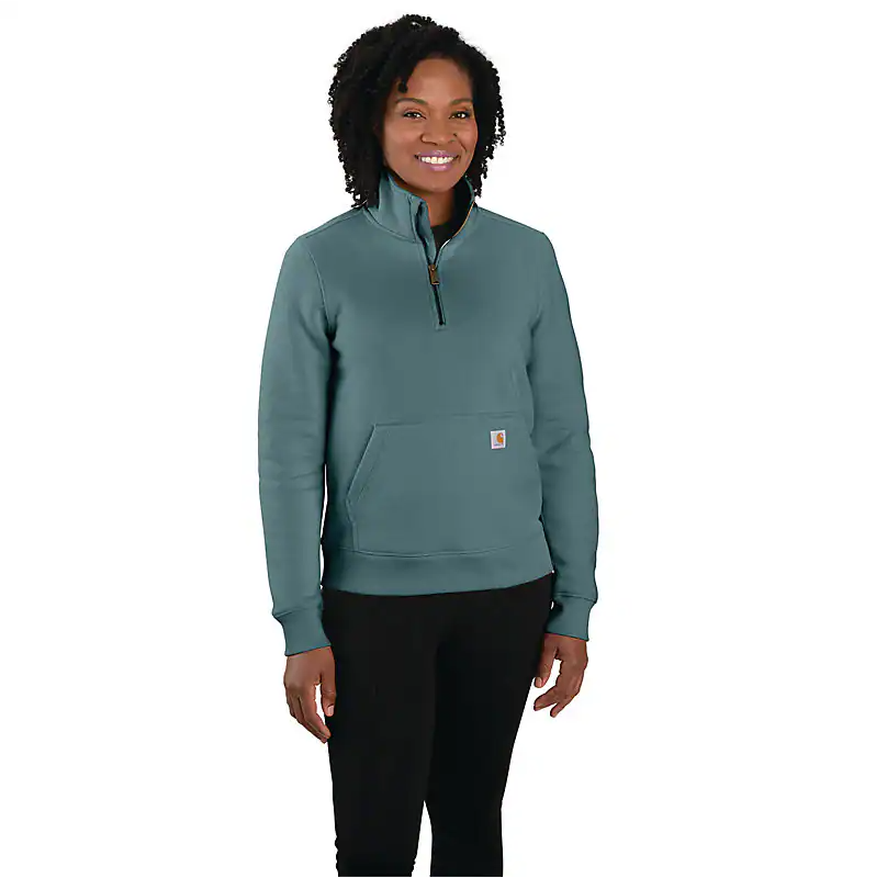 WOMEN'S RELAXED FIT MIDWEIGHT QUARTER-ZIP SWEATSHIRT 105657