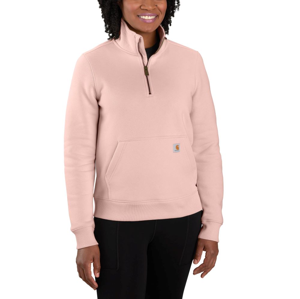 WOMEN'S RELAXED FIT MIDWEIGHT QUARTER-ZIP SWEATSHIRT 105657