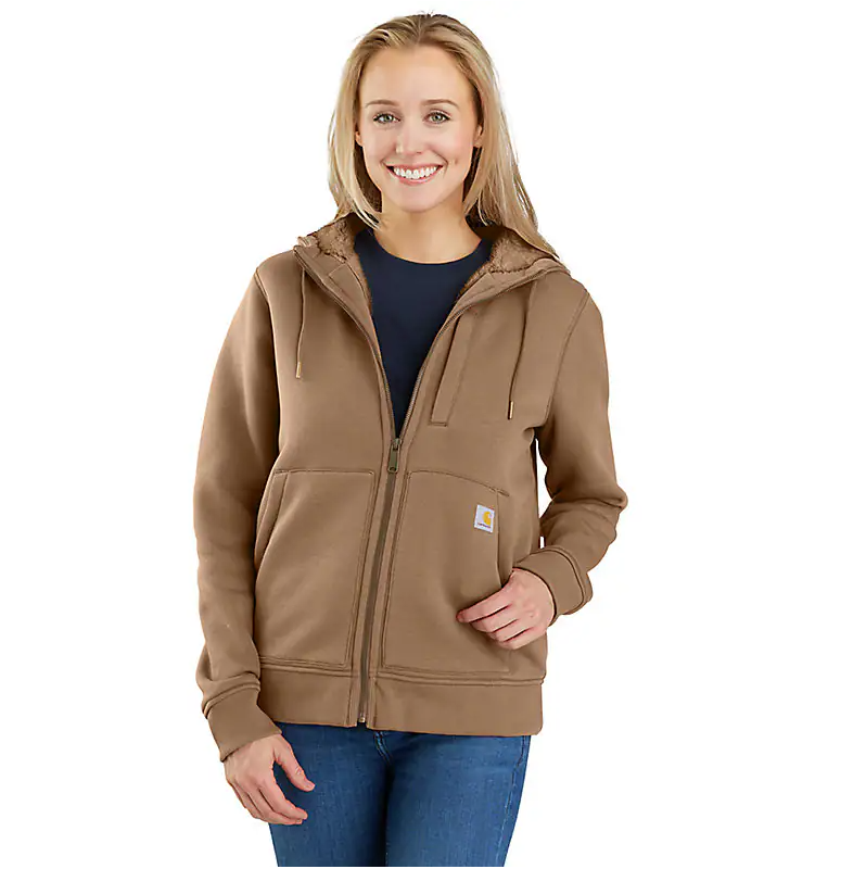 Women's Relaxed Fit Midweight Sherpa-Lined Full-Zip Sweatshirt 106026