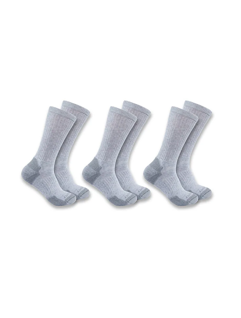 MEN'S MIDWEIGHT COTTON BLEND CREW SOCK 3-PACK SC6203M