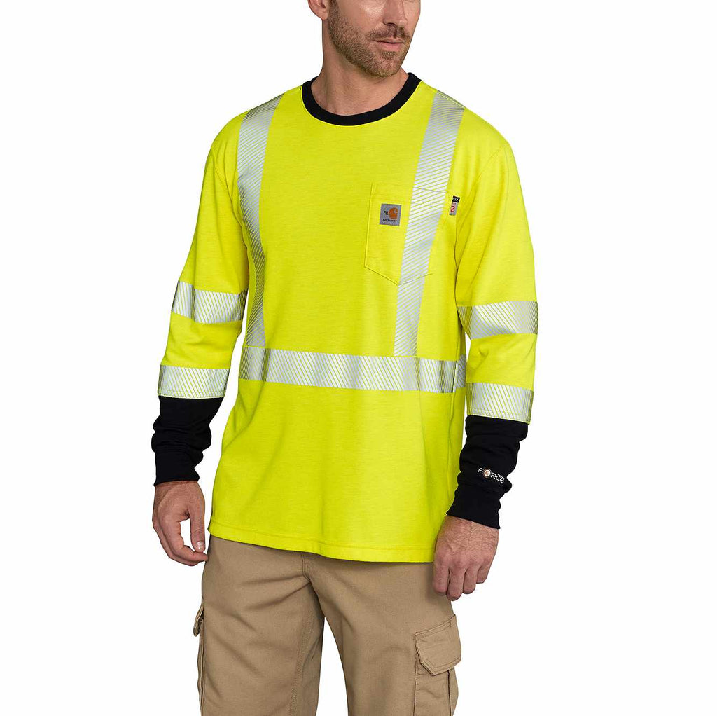 FLAME-RESISTANT HIGH-VIS FORCE LONG-SLEEVE T-SHIRT CLASS 3 102905