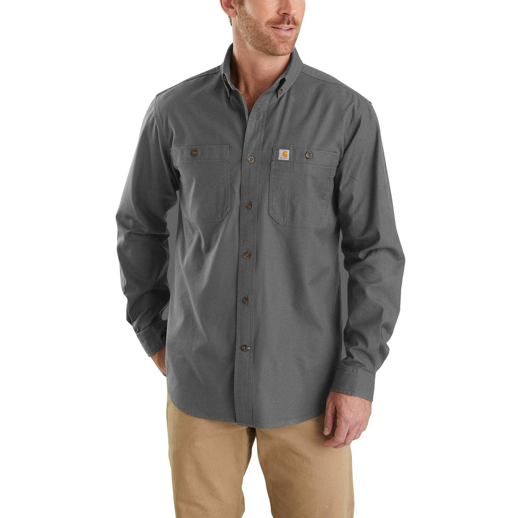 RUGGED FLEX® RELAXED FIT MIDWEIGHT CANVAS LONG-SLEEVE SHIRT 103554