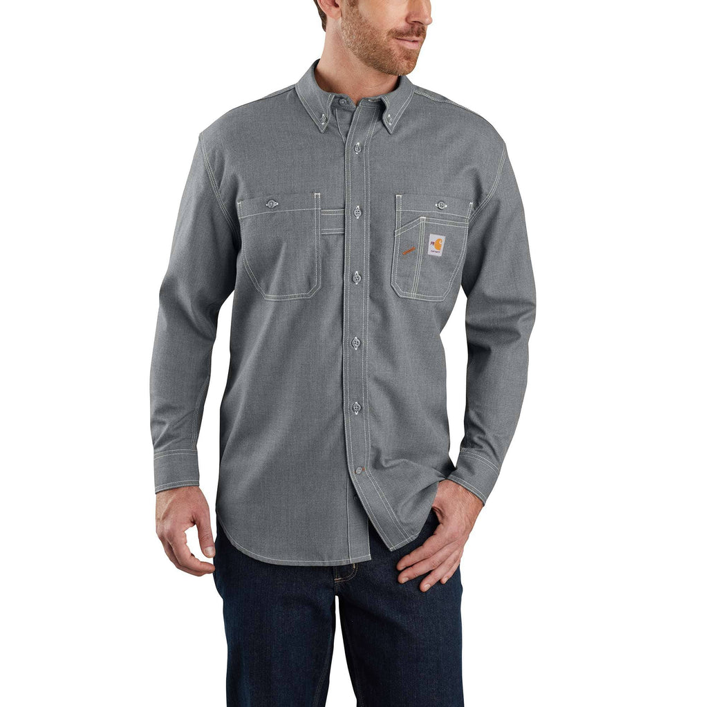 FLAME-RESISTANT CARHARTT FORCE® ORIGINAL FIT LIGHTWEIGHT LONG-SLEEVE BUTTON FRONT SHIRT 104138