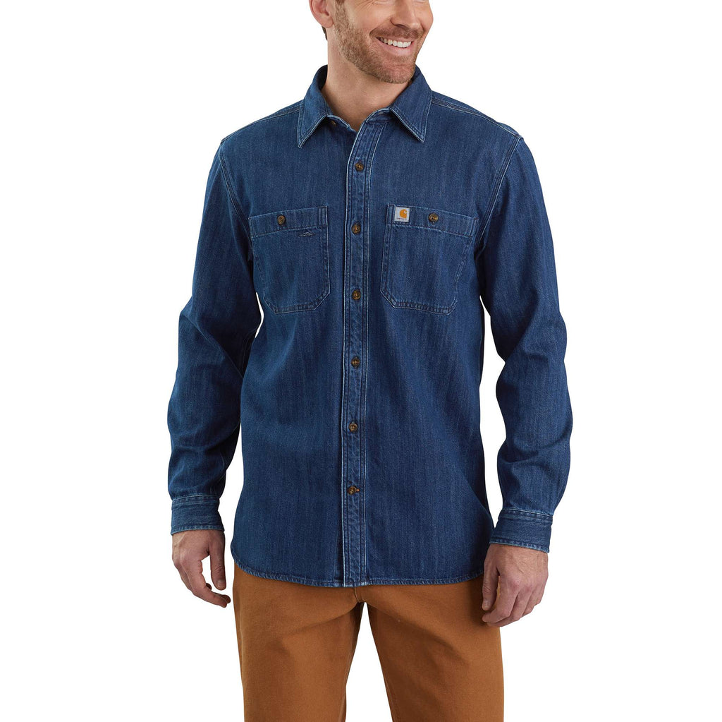 LOOSE FIT HEAVYWEIGHT DENIM LONG-SLEEVE SHIRT 104145