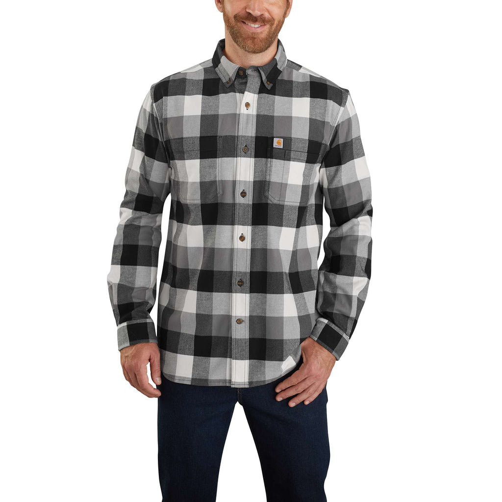 CARHARTT® RUGGED FLEX® RELAXED FIT FLANNEL LONG-SLEEVE PLAID SHIRT 104448