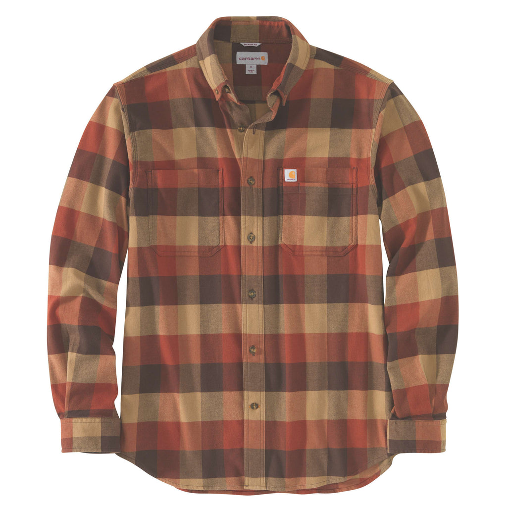 CARHARTT® RUGGED FLEX® RELAXED FIT FLANNEL LONG-SLEEVE PLAID SHIRT 104448