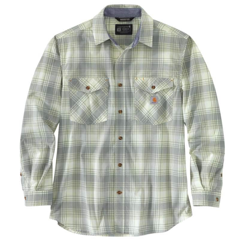 RUGGED FLEX® RELAXED FIT LIGHTWEIGHT LONG-SLEEVE PLAID SHIRT 104915