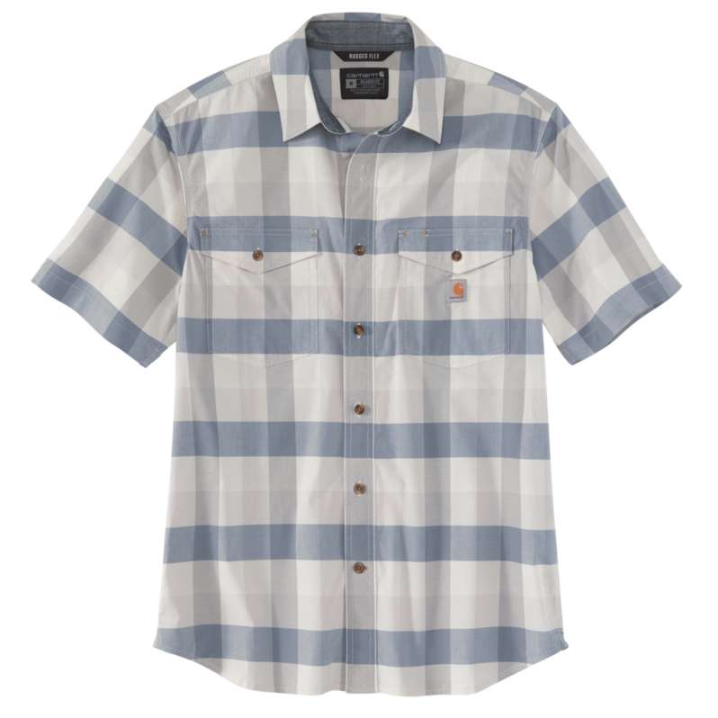 RUGGED FLEX RELAXED FIT LIGHTWEIGHT SHORT-SLEEVE PLAID SHIRT 105174