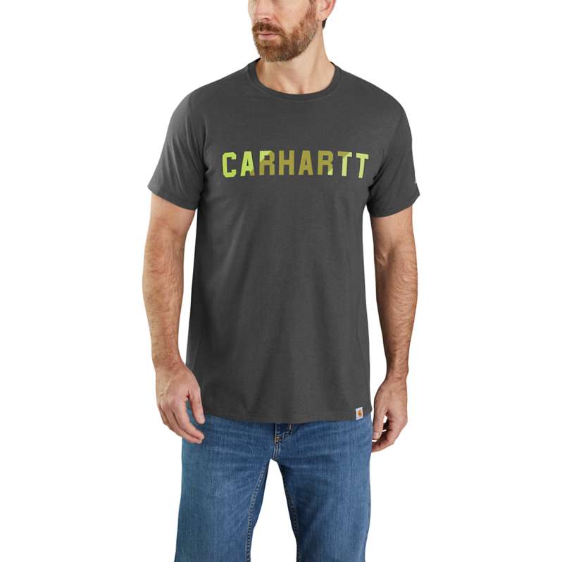 CARHARTT FORCE® RELAXED FIT MIDWEIGHT SHORT-SLEEVE BLOCK LOGO GRAPHIC T-SHIRT 105203