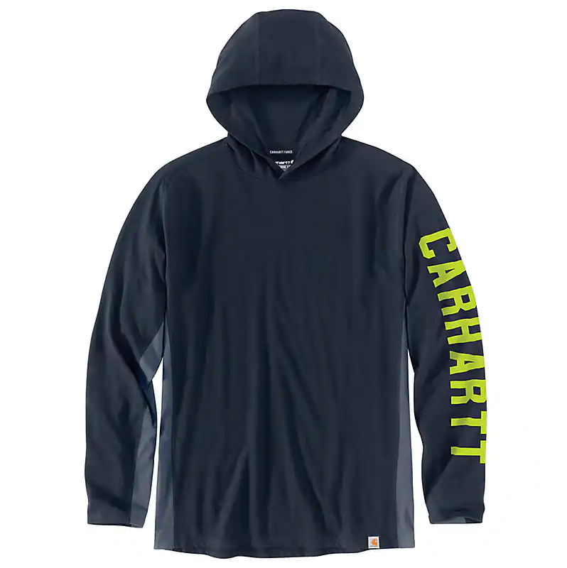 CARHARTT FORCE® RELAXED FIT MIDWEIGHT LONG-SLEEVE LOGO GRAPHIC HOODED T-SHIRT 106654