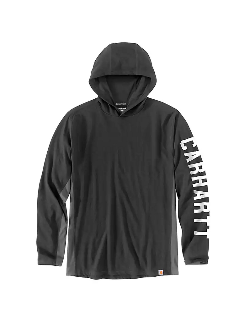 CARHARTT FORCE® RELAXED FIT MIDWEIGHT LONG-SLEEVE LOGO GRAPHIC HOODED T-SHIRT 106654