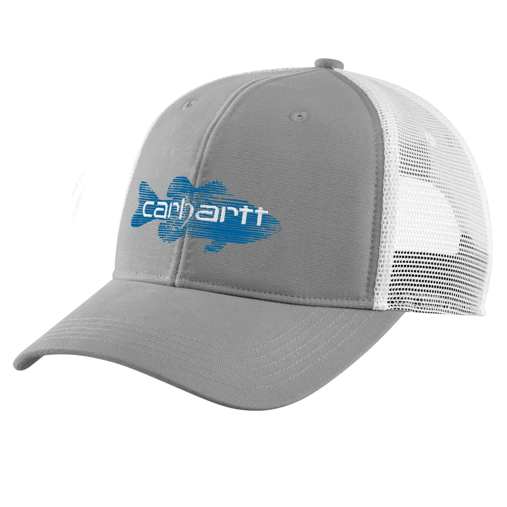 MEN'S CANVAS MESH-BACK FISH GRAPHIC CAP 105694