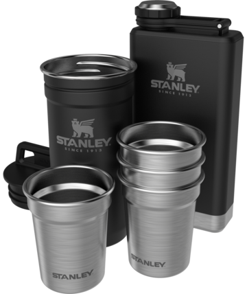 ADVENTURE PRE-PARTY SHOTGLASS  FLASK SET 10-01883