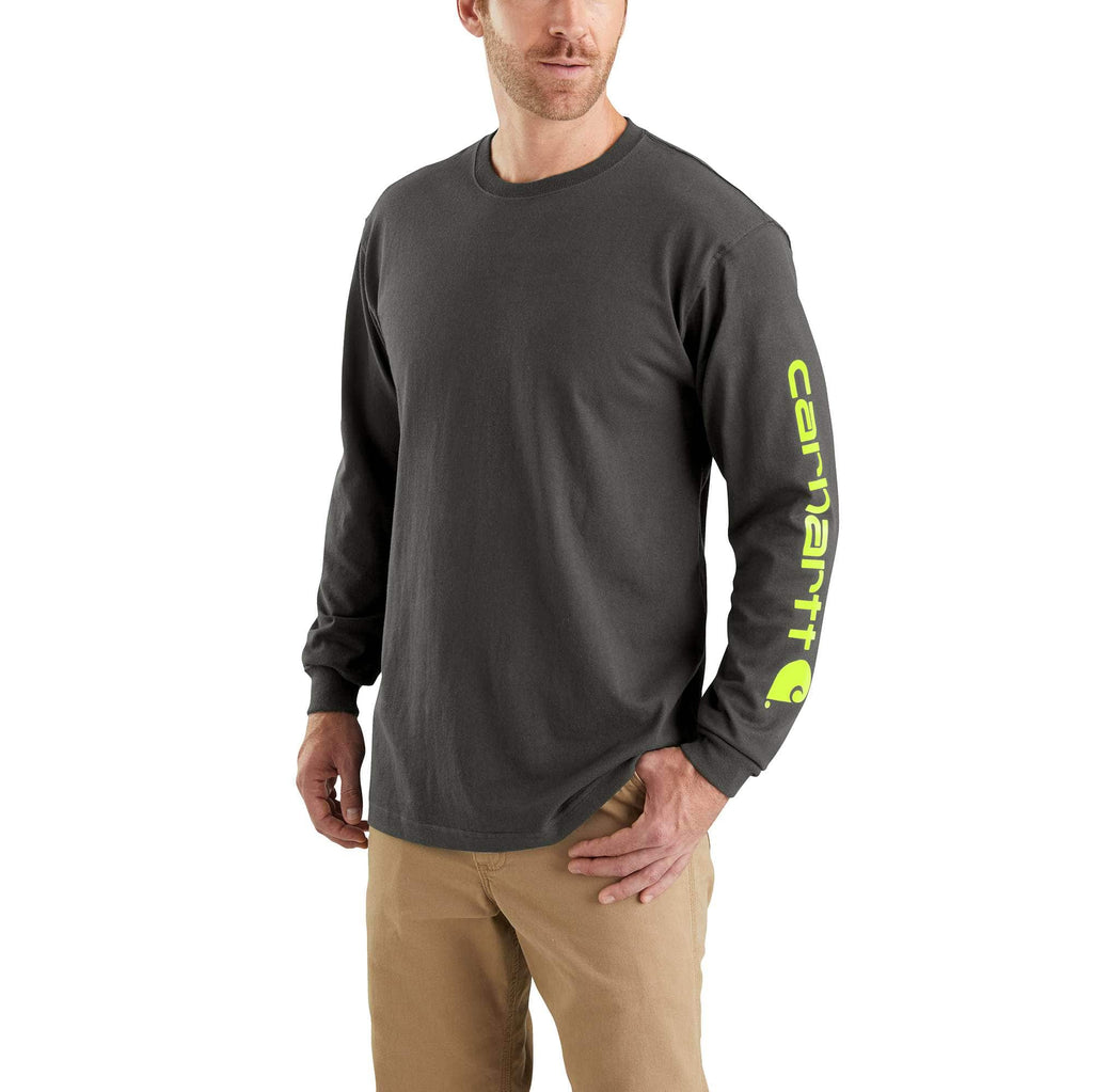 LOOSE FIT HEAVYWEIGHT LONG-SLEEVE LOGO SLEEVE GRAPHIC T-SHIRT K231