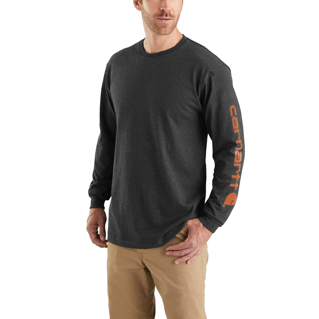 LOOSE FIT HEAVYWEIGHT LONG-SLEEVE LOGO SLEEVE GRAPHIC T-SHIRT K231