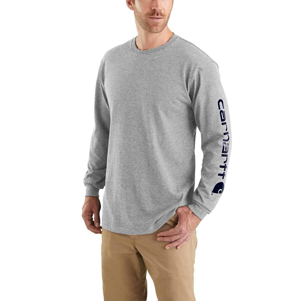 LOOSE FIT HEAVYWEIGHT LONG-SLEEVE LOGO SLEEVE GRAPHIC T-SHIRT K231