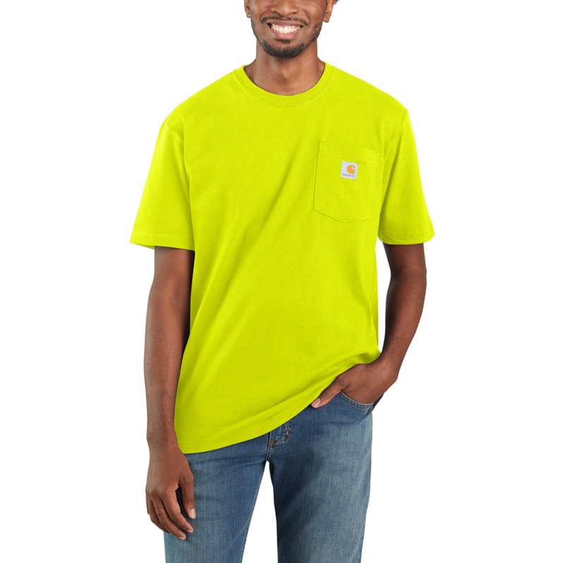 LOOSE FIT HEAVYWEIGHT SHORT-SLEEVE POCKET T-SHIRT K87-BRITE LIME