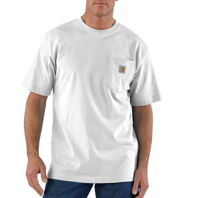 LOOSE FIT HEAVYWEIGHT SHORT-SLEEVE POCKET T-SHIRT K87-WHITE