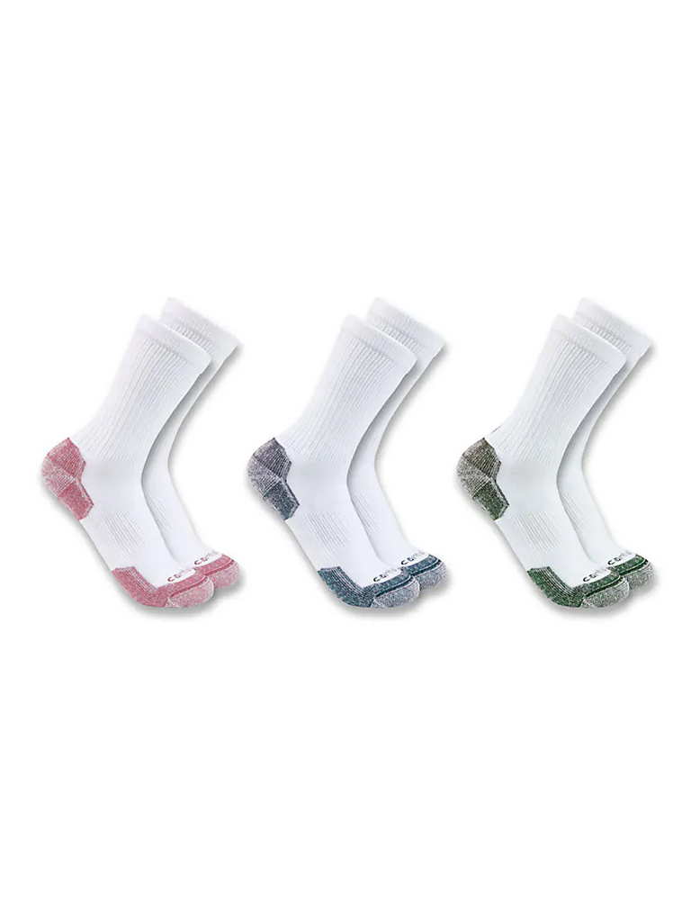 WOMEN'S MIDWEIGHT COTTON BLEND CREW SOCK 3 PACK SC2823W