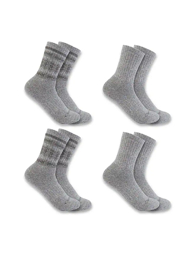 WOMEN'S HEAVYWEIGHT SYNTHETIC-WOOL BLEND CREW SOCK 4 PACK SC5544W