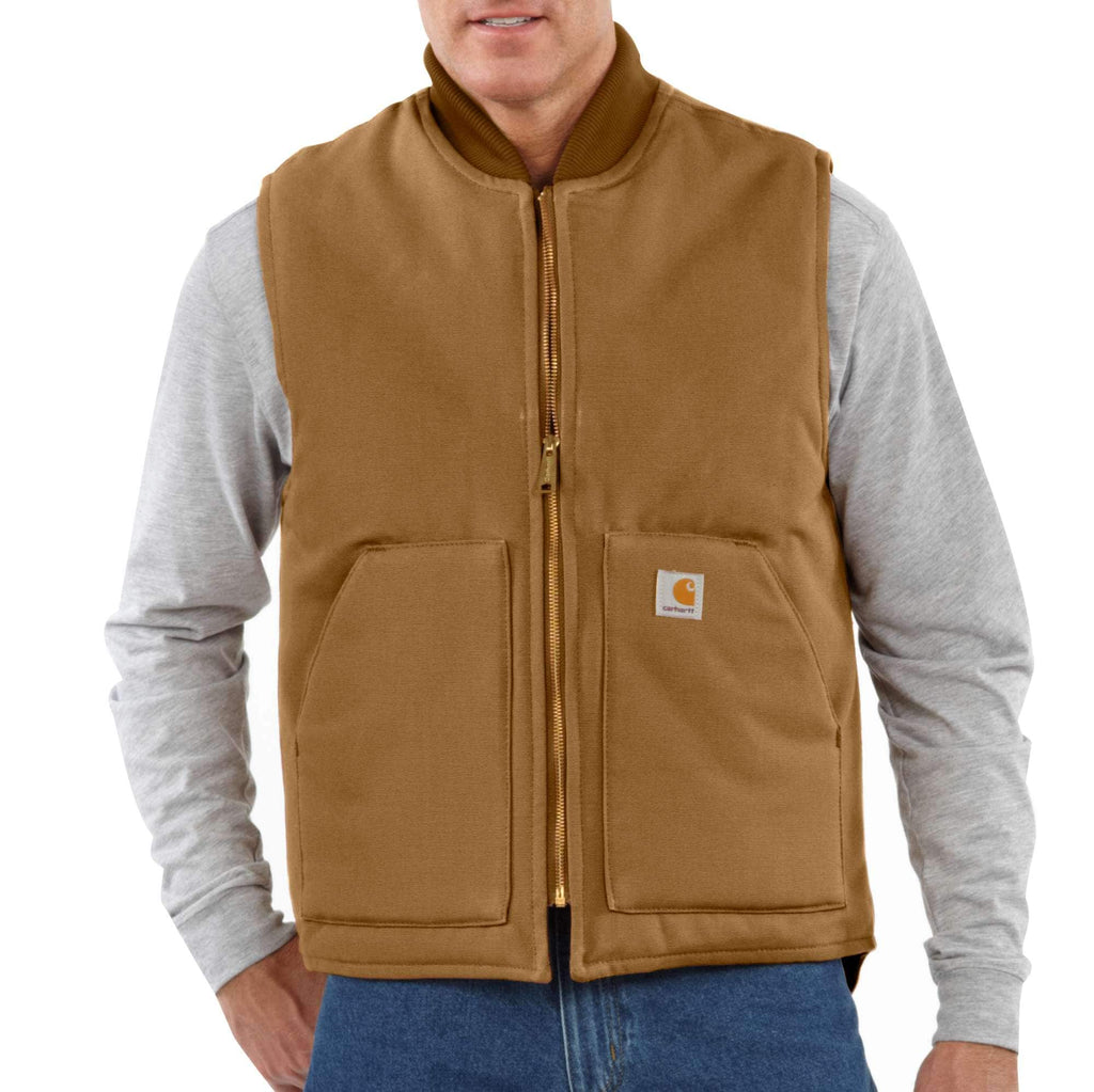 RELAXED FIT FIRM DUCK INSULATED RIB COLLAR VEST V01